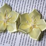 Satin Ribbon Flowers - 5 pc..