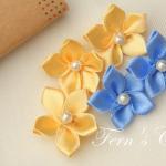 Satin Ribbon Flower Appliqu..