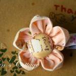 Fabric Flower Hair Clip - P..