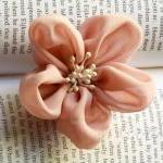 Fabric Flower Hair Clip and..