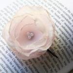 Baby Pink Fabric Flower Bob..
