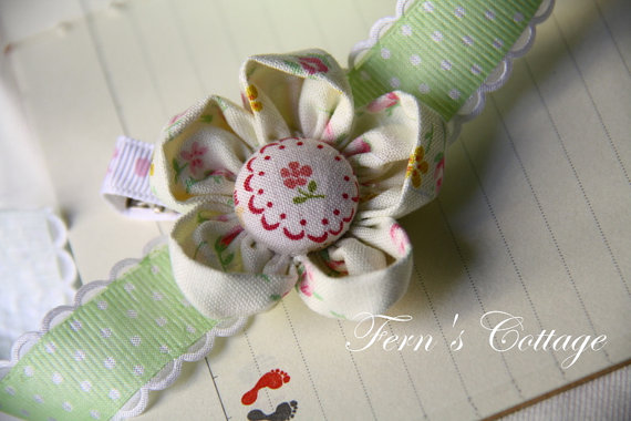 Handmade Fabric Flower Hair Clip - Wedding Hair Accessories - For your cute flower girl