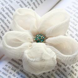 Fabric Flower Hair Clip and Brooch Pin